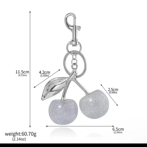 Cherry Bag Charm (Available in Multiple Colors) - Picture 5 of 9